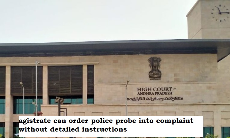 Magistrate can order police probe into complaint without detailed instructions: AP HC