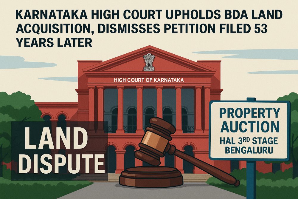 Karnataka High Court Upholds BDA Land Acquisition, Dismisses Petition Filed 53 Years Later